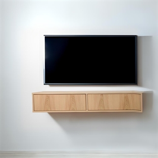 Klim Furniture | Væghængt TV - bord | Eg mat lak